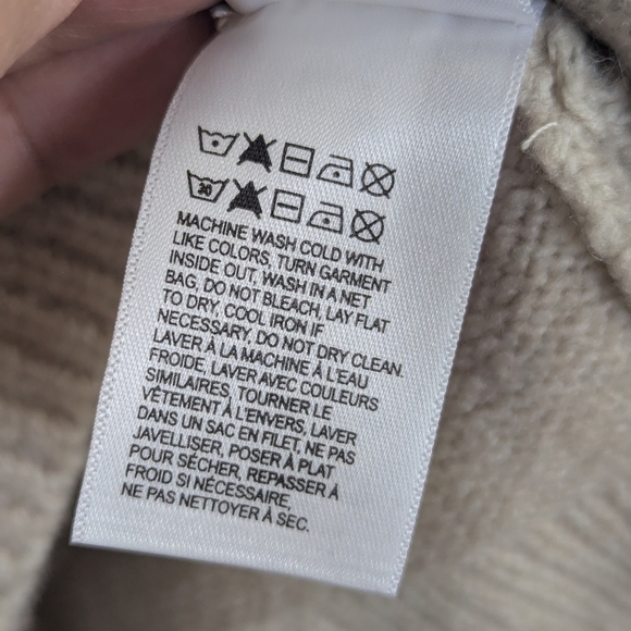 Lucky Brand Sweater XL Cream/Gray/Yellow Crewneck Fuzzy - Picture 7 of 11